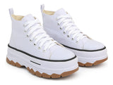 Tenis Bota Cano Alto Tratorado Casual Versatil