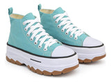 Tenis Bota Cano Alto Tratorado Casual Versatil